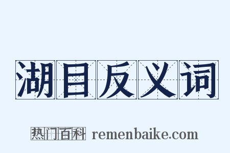 湖目反义词是什么意思的图片